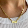 Fashion Ins Stainless Steel 18K Gold Plated Custom Necklace Number Eleven Letter Necklace For Women Jewelry